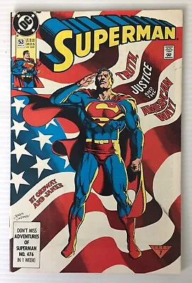 Buy SUPERMAN VOL. 2 #53 (1991) Truth, Justice, & The American Way DC COMICS • 14.48£