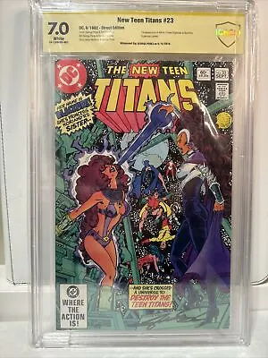 Buy New Teen Titans #23, 1st App Of Blackfire Signed George Perez, 7.0 CBCS • 79.18£