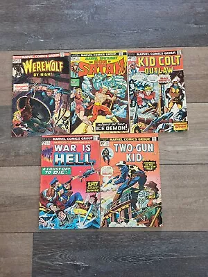 Buy Lot Of 5 Marvel Comics Group Comics Two Gun Kid, Kid Colt Outlaw, Werewolf... • 20.27£
