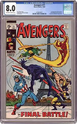 Buy Avengers #71 CGC 8.0 1969 4126079011 1st App. Invaders • 239.86£