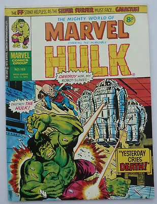 Buy Mighty World Of Marvel #163 - Hulk - Marvel UK Comic - 15 November 1975 F/VF 7.0 • 5.99£