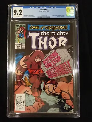 Buy Thor #411, CGC 9.2, Direct December 1989, 1st App. Of New Warriors On Last Page • 47.43£