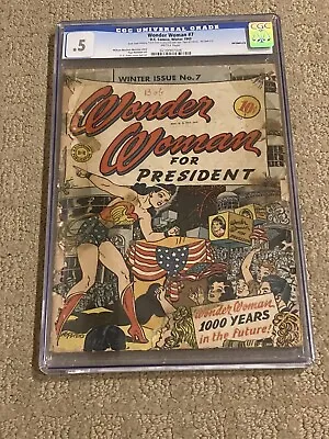 Buy Wonder Woman 7 CGC .5 (Classic Cover- 1943!!)  + Magnet • 1,532.52£