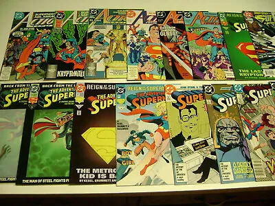 Buy 1986-98 DC, ACTION COMICS, SUPERMAN, Comic Lot 34, Man Of Steel, Superboy #1 • 28.74£