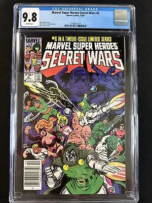 Buy Secret Wars #6 CGC 9.8 NEWSSTAND Marvel Super Heroes Comics 1984 White Pages • 319.80£