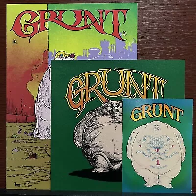 Buy FULL RUN Grunt Comix #1 & #2 + Postcard Greg Irons Tom Veitch 1972 Grunt Records • 94.87£