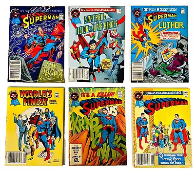 Buy Lot Of 6 Best Of Dc Blue Ribbon Digests -superman/ Superboy/ World's Finest 1982 • 31.54£