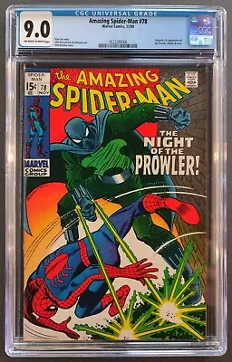 Buy Amazing Spider-man #78 Cgc 9.0 Marvel Comics 1969 1st Appearance Of The Prowler • 699.02£