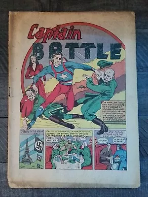 Buy Captain Battle Comics 1 (942) Golden Age Mega Rare Coverless • 555.67£