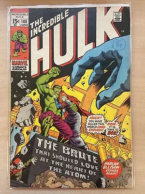 Buy Incredible Hulk #140 - 1971 - The Brute Avengers Appearance! - Fn • 17.99£