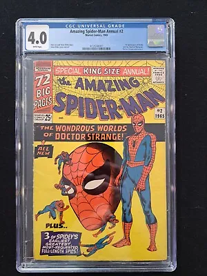 Buy Amazing Spider-Man Annual 2 Marvel 1968 CGC 4.0 1st Appearance Xandu White Pages • 79.03£