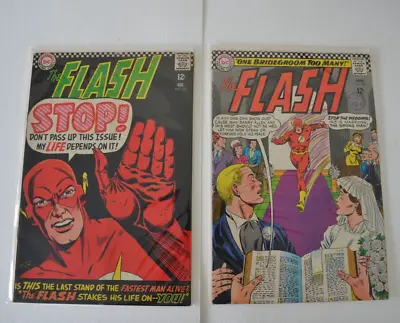 Buy The Flash #163 & #165 2x Silver Age Comics 1966 • 36£