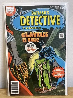 Buy Detective Comics # 478 FN/VF Clayface III Origin + 1st Full Appearance 1978 • 7.90£