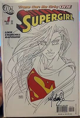 Buy Supergirl #1 (NM) 2005 Sketch Cover Variant Auto DC SIGNED BY MICHAEL TURNER COA • 182.69£