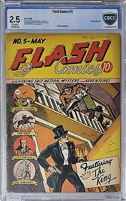 Buy Flash Comics #5 CBCS 2.5 D.C. 1940 Early Golden Age King Standish Cover Not CGC • 988.26£