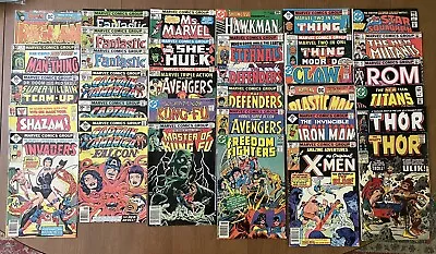 Buy 31 VTG Marvel DC Mixed Comic Lot X-men Iron Man Avengers Eternals Titans Bronze • 118.73£