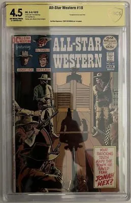Buy All-Star Western #10 CBCS 4.5 Signed By Tony Dezungia 1st App Jonah Hex • 399.56£
