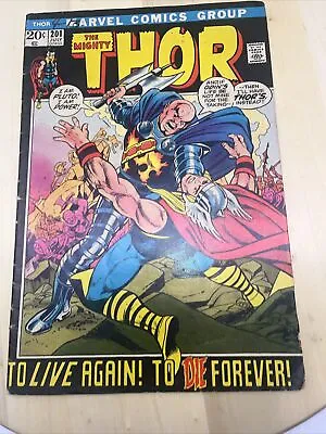 Buy The Mighty Thor #201 1st Appearance Of Blackworld Origin Of Ego-prime 1972 • 9.64£