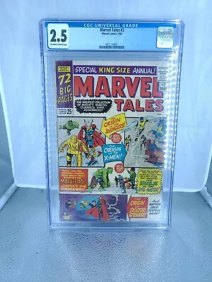 Buy Marvel Tales 2 CGC 2.5 (Reprints X-Men & Avengers 1, Strange Tales 115 & Hulk 3) • 119.93£
