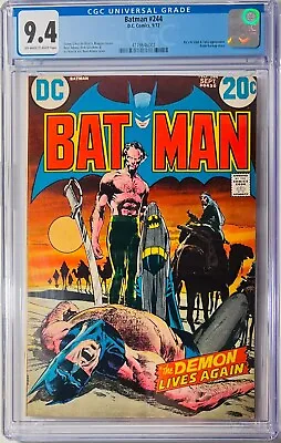 Buy 1972 Batman #244 CGC 9.4 Ra's AL Ghul Battle Cover RARE • 877.74£