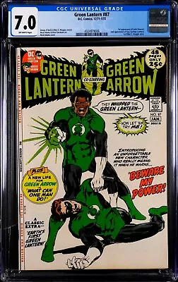 Buy GREEN LANTERN #87 CGC 7.0 OW 1st Appearance John Stewart Neal Adam DC Comics • 474.36£