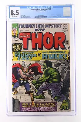 Buy Journey Into Mystery #112 - Marvel Comics 1965 CGC 8.5 Classic Thor Vs. Hulk • 671.23£