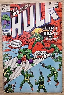 Buy Incredible Hulk #132. Hydra Appearance. Marvel Comic  • 8£