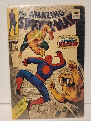 Buy The Amazing Spider-Man #57 - 1st Meeting Of Spiderman And Ka-Zar 1967 • 31.98£
