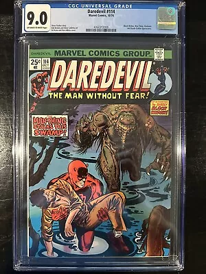 Buy Daredevil #114 CGC 9.0 (Marvel 1974)   Black Widow, Man-Thing, & Gladiator! • 118.59£