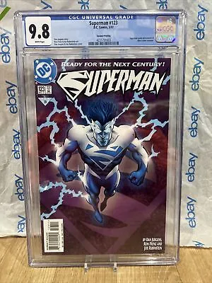 Buy Superman #123 - DC - CGC 9.8 Dan Jurgens Comic New Slab Second Printing 1997 • 133.61£