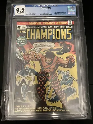 Buy Champions #1 CGC 9.2 (1975) Black Widow, Hercules, Ghost Rider, Angel & Iceman • 115.92£