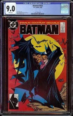 Buy Batman # 423 CGC 9.0 White (DC, 1988) Classic Todd McFarlane Cover • 276.71£