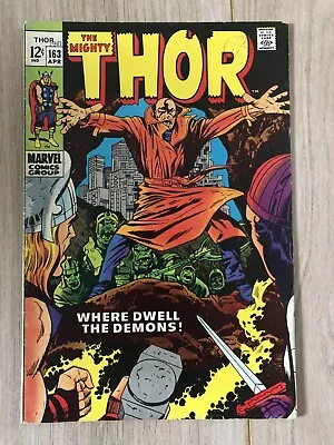 Buy The Mighty Thor 163 Marvel Comic April 1969 • 20£