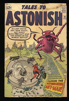 Buy Tales To Astonish #39 FA/GD 1.5 1st Appearance Of Scarlet Beetle! Marvel 1963 • 44.24£