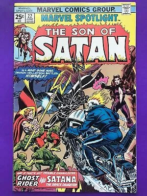 Buy Marvel Spotlight #22 Vf+ High Grade Bronze Age Marvel Son Of Satan Ghost Rider • 59.27£