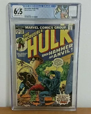 Buy The Incredible Hulk #182 CGC 6.5 OW-WP (1974) 2nd App Of Wolverine CUSTOM LABEL • 309.79£