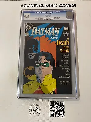 Buy Batman # 427 CGC Graded 9.6 DC Comic Book Death In The Family Part 2 1988 JH7 • 135.12£