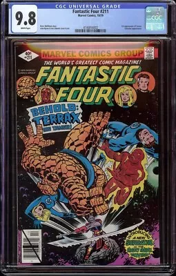 Buy Fantastic Four # 211 CGC 9.8 White (Marvel, 1979) 1st Appearance Of Terrax • 556.42£