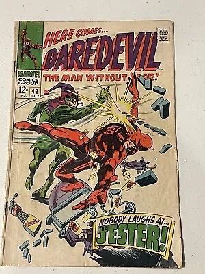 Buy Daredevil #42 Colan 1st Origin Jester Karen Page Foggy Nelson Debbie Harris 1968 • 5.37£