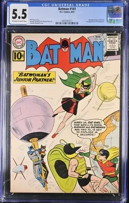 Buy Batman #141 1961 CGC 5.5 OW/W PAGES 2nd Appearance Of Bat-Girl • 219.87£