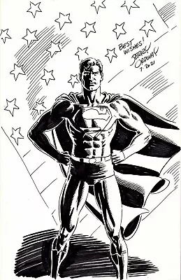 Buy Jerry Ordway Signed 2021 Superman 53 Cover Homage Orig. Art-7 X 10!  Free Ship! • 316.20£