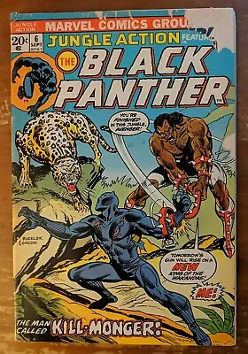 Buy Jungle Action #6 2.5- 3.0 Black Panther 1st Appearance Killmonger! Marvel 1973 • 31.54£