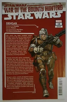 Buy Star Wars War Of The Bounty Hunters #18. Nm. Dengar Variant Edition. Marvel... • 11.95£
