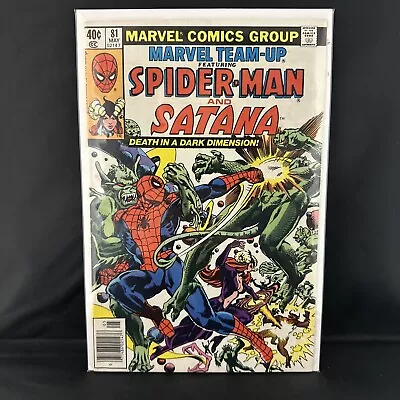 Buy Marvel Team-Up #81 (Marvel 1979) Spider-Man & Satana. Death Of Satana! FN • 7.99£