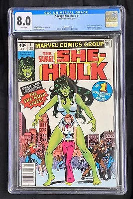 Buy Savage She-Hulk #1 CGC 8.0 Newsstand 1980 ~ White Pages • 70.70£