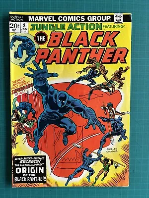 Buy Jungle Action Ft. Black Panther #8 Origin Of B.Panther (1973) VF+ Map Of Wakanda • 20£