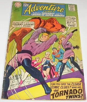 Buy Adventure Comics No 373 DC Comic From October 1968 Superboy 1st Tornado Twins • 9.99£