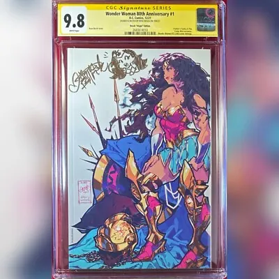Buy Wonder Woman 80th Anniversary #1 Besch Variant Cgc 9.8 Ss Sketch By Rose Besch • 278.05£