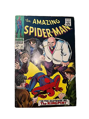 Buy The Amazing Spider-Man #51 Marvel Comics 2nd Appearance Of The Kingpin 1967 • 160£