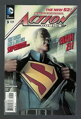 Buy Dc Action Comics 9 New 52 Earth 23 1st Black Superman Calvin Ellis VFN+ 8.5 • 14.99£